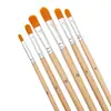 Set de 6 Piezas de Pinceles para Pintura Gouache Acuarela Óleo con Mango de Madera y Laca Transparente Set de Herramientas de Pintura Al Por Mayor en Stock Graffiti