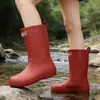Zapatos de Agua para Niños, Botas de Lluvia Antideslizantes para Niños y Niñas, Botas de Lluvia para Padres e Hijos, Botas de Agua de Caña Media para Parejas, Zapatos Impermeables para Acampar