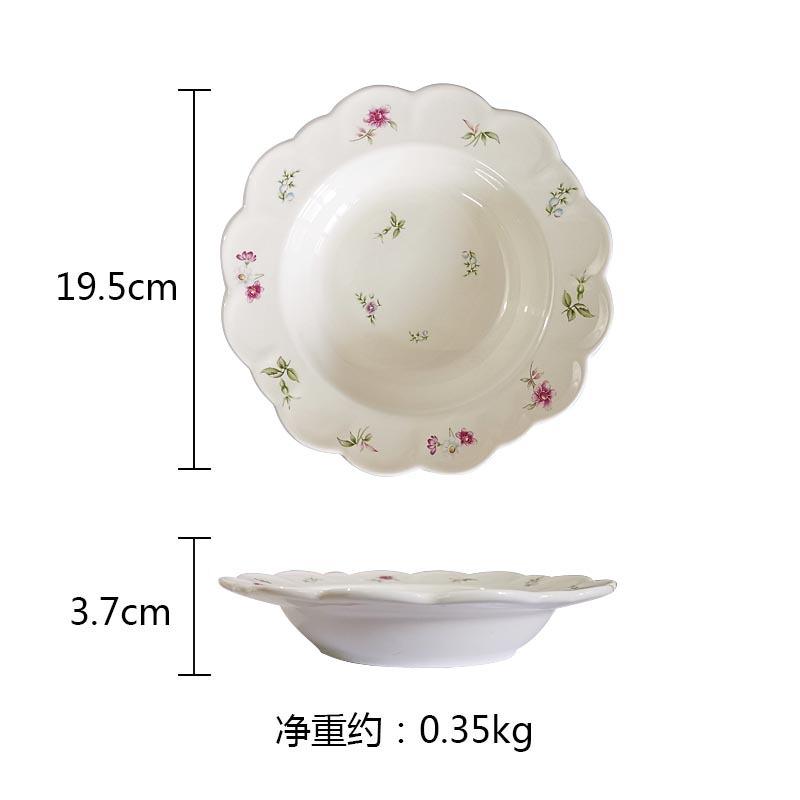 8寸碎花花朵型深盘