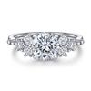 Anel Feminino Tonglin Comércio Exterior Estilo Europeu e Americano Prata Esterlina 925 Anel de Zircônia 1.5Ct para Mulheres Anel de Prata para Proposta de Casamento de Alto Padrão