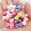 Moño acrílico Moño de color Macaron corbata de moño color claro niños DIY abalorios cadena para teléfono móvil bolsa de material joyería cuentas sueltas