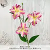 Ramo de Flores Artificiales de Orquídea Iris para Bodas, Producto Terminado de Flor Artificial de Seda de Alta Gama, Flor de Decoración para Sala de Estar al por Mayor