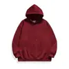 Sudadera con capucha de color liso y forro polar, estilo coreano casual, corte holgado, hombros caídos, nueva para hombre