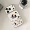 Lindo Shin-chan Durmiendo Compatible con iPhone 16 Pro Max Apple 17 Funda para Teléfono Galvanizada Se Transforma Instantáneamente en Funda de Teléfono de Cuero