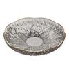 Prato em forma de flor transparente de plástico de luxo leve Ins Mesa de jantar doméstica de alto valor Placa de osso de cuspe para prato de doces de sobremesa