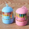 Pez pequeño 6463-24 barril de color bastón de pintura al óleo crayón de color al por mayor varilla hexagonal color de pintura para niños pincel de color