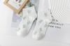 Calcetines Cortos Casuales Finos de Verano para Mujer Estudiante Lindo Japonés Versátil Blanco Fresco Calcetines al Tobillo Venta al por Mayor