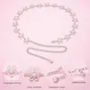 Cadena de Flor Metálica Hueca Transfronteriza Retro Europea y Americana Estilo Étnico Cadena Corporal Cadena de Cintura Decorativa Casual Empalmada para Mujeres