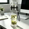 Taza de Vidrio de Borosilicato Alto, Taza de Agua de Vidrio de Doble Capa, Taza de Té Transparente Resistente a Altas Temperaturas, Taza de Té con Asa Aislada