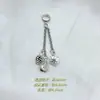 Accesorios DIY de Cristal Aleación Estilo Chino Retro Pulsera de Cordón Colgante de Cadena Cadena Colgante de Hoja Campana de la Mañana