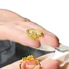 Anillo de Corona de Corazón de Princesa Hueco Dorado Francés Estilo Nuevo 2026, Anillo Exquisito de Lujo Ligero Vintage con un Sentido de Elegancia