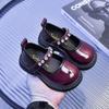 Sapatos de Couro Infantis Estilo College com Strass, Sapatos para Apresentação Estudantil, Sapatilhas de Couro para Crianças Pequenas, Sapatos de Dança para Meninas Primavera 2026