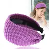 Diadema de ala ancha al por mayor transfronteriza versión coreana para otoño e invierno clip de pelo de lana popular en línea diadema de punto elegante horquilla joya diadema