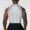 Chaleco sin mangas deportivo para correr y fitness estilo americano nuevo, con estampado, transpirable, a la moda, ajustado, top moderno para hombre