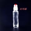 Botella vacía de 10 ml con cuentas de gemas naturales, bola de cristal, grava, aceite esencial, crema para ojos
