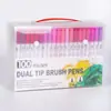Amazon explosões transfronteiriças terno de caneta aquarela de ponta dupla à base de água cor caneta de contorno Gou pintura caneta macia outlet de fábrica