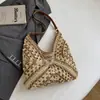 Bolso de Paja para Vacaciones en la Playa para Mujer, Nuevo Bolso Cruzado de Verano 2026 para el Trabajo, Bolso Tote Artístico de Nicho