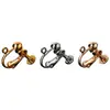 Accesorios de Conversión de Clip para Oreja DIY Invisibles Aretes de Botón Galvanizados que Conservan el Color Sin Perforación Doloroso Convertidor de Clip para Oreja con Tornillo Giratorio