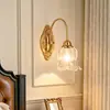 Lámpara de pared retro de cristal estilo francés para mesita de noche, creando una atmósfera ambiental para el dormitorio; Lámpara de pared de lujo ligero estilo americano; adecuado para casas de huéspedes; modelo L271