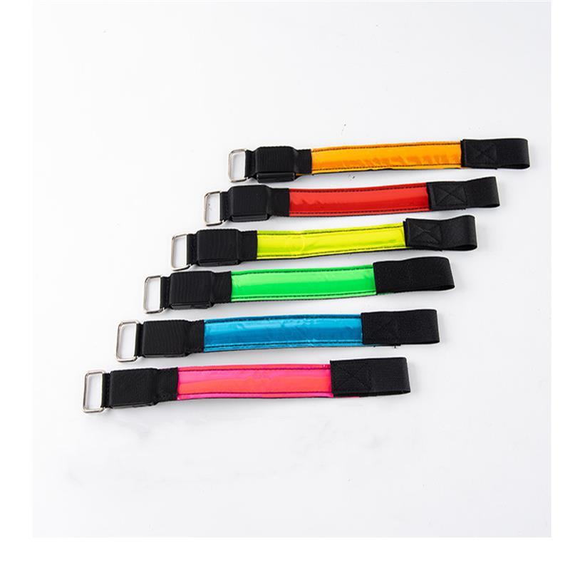 发光跑步手臂带运动led发光手环夜跑骑行信号灯绑腿腕带反光装备