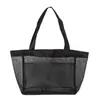 Bolsa de Malla de Nylon Transparente para Compras y Playa de Comercio Exterior Transfronteriza, Bolsa de Almacenamiento Grande para Viajes, Moderna y Versátil