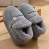 Zapatos de Algodón Cálidos Impermeables con Suela Gruesa de Felpa para Parejas de Invierno para el Hogar, Zapatillas de Algodón para Mujer y Hombre con Talón Cubierto