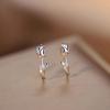 Pendientes de Tulipan de Plata de Ley S925 para Mujer, Elegantes y Lujosos, Diseño Dulce y Único, Joyería de Plata al por Mayor
