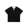 ATBORDER Camiseta de Estilo Japonés Retro de Marca Trendy Falsa de Dos Piezas a Rayas de Manga Corta para Hombre Holgada de Verano Camiseta N1539