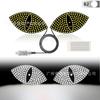 Pegatina de ojo de diablo para coche, camión, camión, luces LED de cristal delanteras y traseras, interfaz USB dinámica, pantalla de expresión sin cables