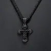 Colar Cruz Colorido com Zircônia Europeu e Americano Transfronteiriço para Mulheres, Pingente de Diamante Versátil, Colar Hip-Hop, Joia para Homens, De Alta Qualidade