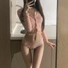 Comércio exterior novo sexy laço underwear das mulheres europeu e americano oco laço cruzado fino respirável sem costura das mulheres tanga