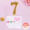 Velas digitales doradas al por mayor con letras para cumpleaños, chapadas en oro, para decoración creativa de tartas, sin humo, fábrica de velas del condado de Ningjin.