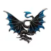 Broche de Dragón Explosivo Retro de Aleación con Goteo de Aceite Sentido Avanzado Nicho Accesorios para Abrigo de Traje para Hombre Pin Año del Dragón