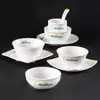 Kaibaiya Restaurante Louça Plástico Pratos, Colher Copo Loja de Hot Pot conjunto A5 melamina imitação porcelana conjunto de quatro