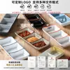 Vajilla de Melamina Kaiba Imitación Porcelana Comercial Creativa Plato de Tres Compartimentos para Sabores Restaurante de Hot Pot Rectangular Plato para Salsa de Soja y Condimentos de Chile