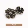 Flor Cosida a Mano de Metal Pequeña Fragancia Abrigo, Cortavientos, Suéter, Botones de Punto, Botones de Alta Gama