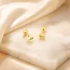Mini Pendientes de Titanio para Mujer, No se Desvanecen, Alta Calidad, Elegantes, para Cartílago de la Oreja, Cierre de Rosca para Evitar Pérdidas, Pendientes de Perla Redonda Esmerilada