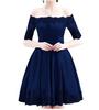 Vestido Corto al por Mayor 2026 Nuevo Vestido de Brindis de Boda Hombros Descubiertos Vestido de Banquete Vestido Aliexpress Europa y América