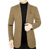 Chaqueta de Traje Nueva para Hombre Primavera y Otoño 2026, Saco de Dos Botones, Traje Casual de Negocios para Hombres Jóvenes y de Edad Media, Traje Individual para Hombre