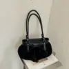 Bolsa tote com laço plissado para mulheres, nova bolsa de ombro da moda estilo coreano 2026, grande capacidade, adequada para o trabalho e pode ser carregada sob o braço