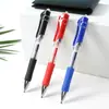 Bolígrafo de gel K35 0.5mm tinta negra bolígrafo de firma venta al por mayor punta redonda Rojo Azul Bolígrafo de resorte para estudiantes
