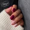 Peças de Unha Quentes Transfronteiriças Estilo Europeu e Americano Manicure Francesa Patch Pó Cor de Contraste Preto Explosões de Comércio Exterior Unhas Postiças Produtos Acabados