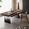 Escritorio Minimalista Estilo Italiano, Escritorio Grande para Sala de Estar, Mesa para Leer y Estudiar, Mesa Colgante de Acrílico, Mesa Larga Detrás del Sofá