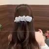 Presilha Banana Plissada Bolha de Renda com Bolinhas Estilo Coreano para Mulheres 2026 Novo Modelo Presilha para Rabo de Cavalo Alto Acessório de Cabelo
