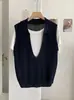 KEKEZOON Blusa Tricô Manga Curta Gola Lapela Falsa Duas Peças Outono Estilo Coreano Versátil Design Color Blocking Top 8545