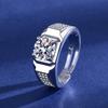 Anillo de Diamante Imitación Mosane Explosiones Transfronterizas Anillo de Mujer a Mozambique Joyería Anillo de Zirconia Anillo de Diamante Anillo de Boda Anillo de Pareja