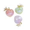 Nova Beleza de Gelo Estéreo Pêssego com Borboleta Feminina Doce Pequena Fresca Fruta Corrente para Celular Material de Acessórios DIY