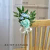 Decoración de Boda al Aire Libre para Iglesia Flores para Respaldo de Silla Flores de Lirio Atadas Escalera Decorativa Manija de Puerta Floral Flores Artificiales