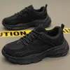 Sapatos Masculinos, Preto Puro, Novo Estilo de Verão para Estudantes, Tênis Dad da Moda, Novos Modelos de Primavera e Outono, Tênis Casuais Esportivos Respiráveis de Malha para o Trabalho
