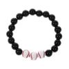 Pulsera popular de baloncesto béisbol de Amazon hilo encerado tejido negro 8 tenis rugby fútbol pulsera deportiva